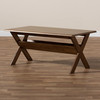 Baxton Studio Sarai Transitional Walnut Brown Finished Rectangular Wood Coffee Table 162-10334